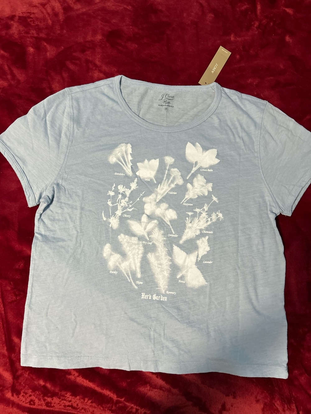 J. CREW herb garden T tshirt NWT